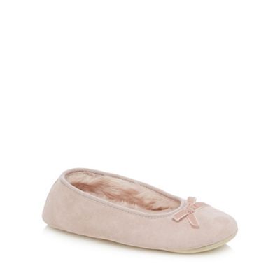 J by Jasper Conran Pink suede ballet slippers
